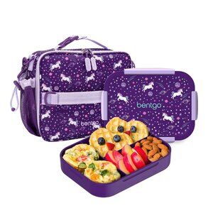NEW Bentgo 2-Piece Kids Snap & Go Lunch Set Unicorn